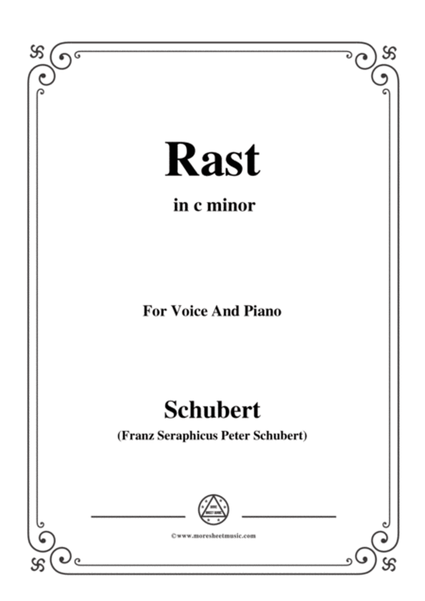Schubert-Rast,from 'Winterreise',Op.89(D.911) No.10,in c minor,for Voice&Piano image number null