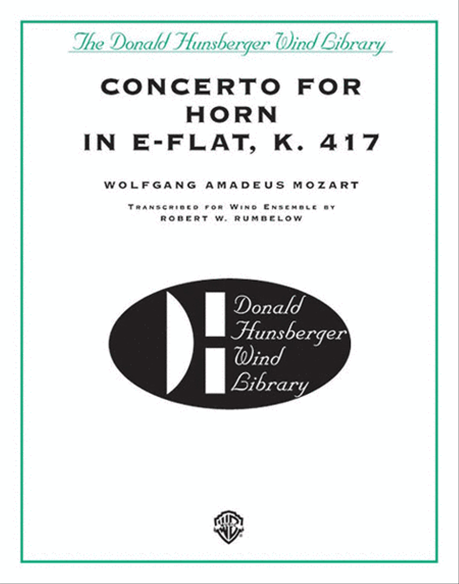 Concerto for Horn in E-flat, K. 417 Concert Band scores gallery preview page 1
