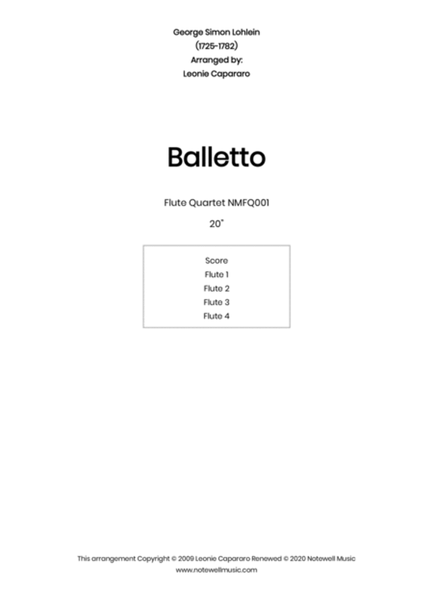Balletto (Flute quartet0 image number null