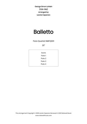 Book cover for Balletto (Flute quartet0
