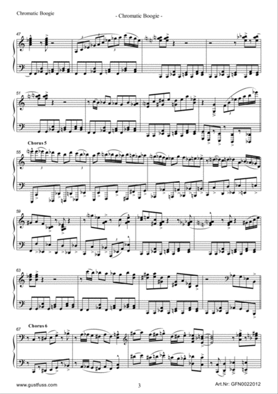 Chromatic Boogie - as played by Hannes Otahal Piano Solo scores gallery preview page 3