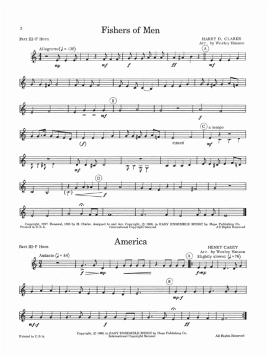 Easy Ensemble Music Horn scores gallery preview page 3