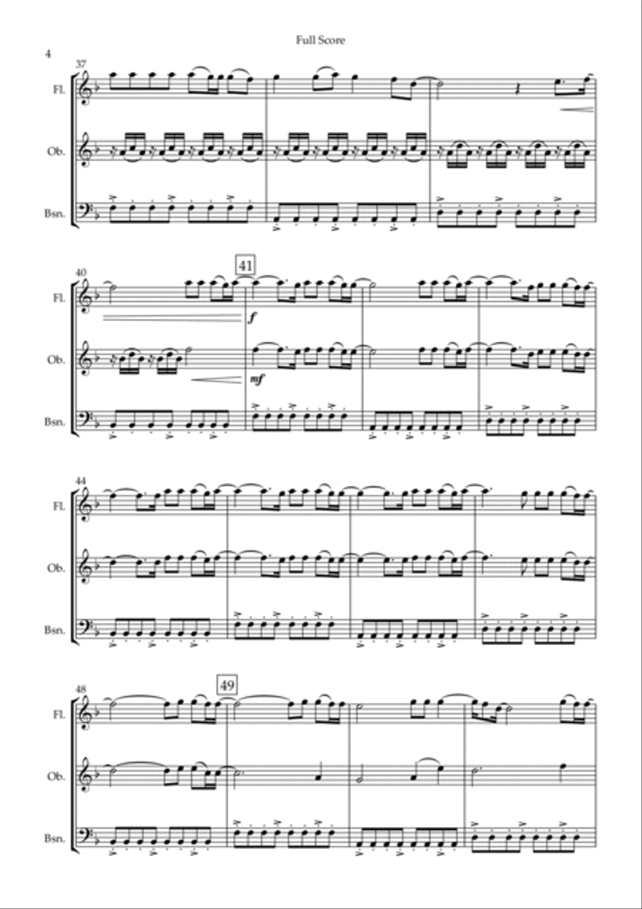 You Say Woodwind Trio scores gallery preview page 4