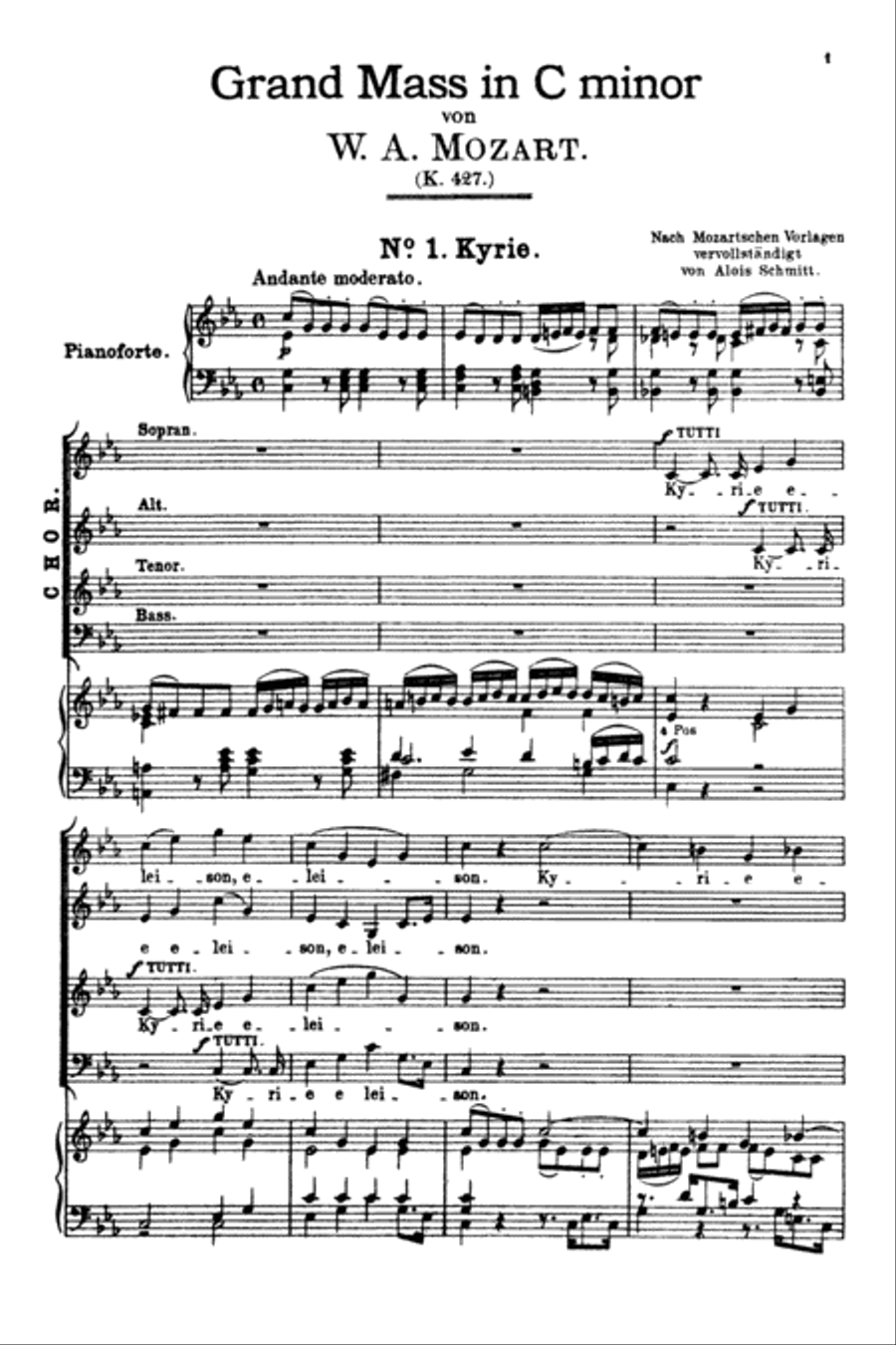 Grand Mass in C Minor, K. 427 4-Part scores gallery preview page 6