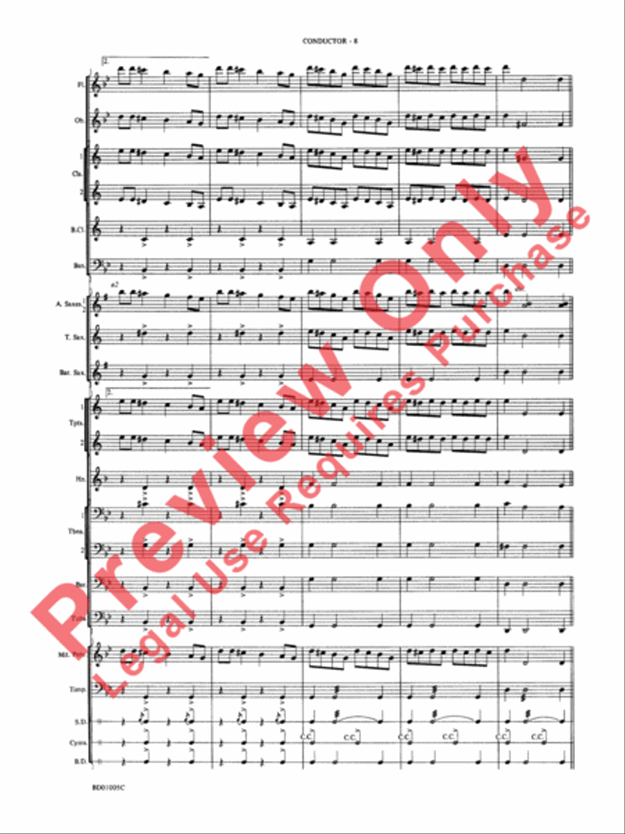 March Slav Concert Band scores gallery preview page 10