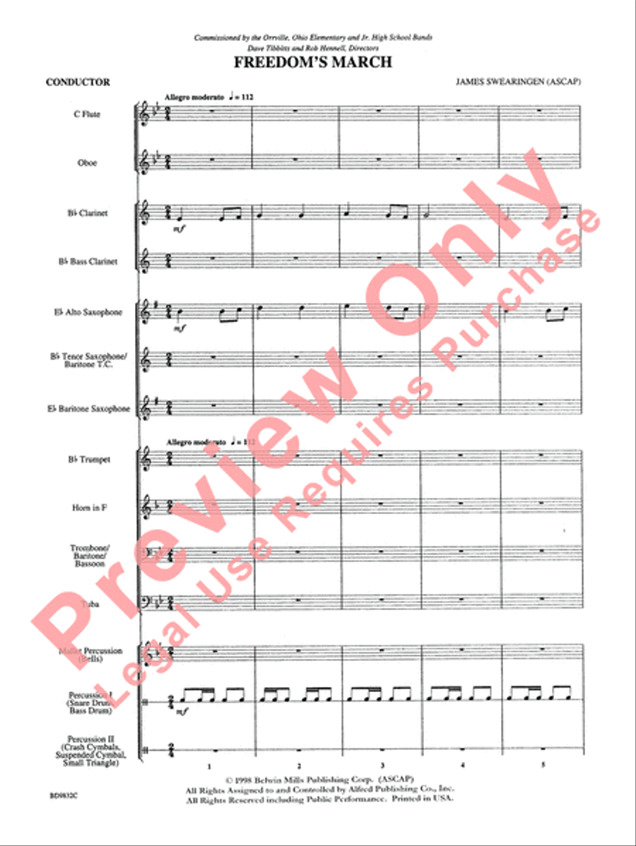 Freedom's March Concert Band scores gallery preview page 4