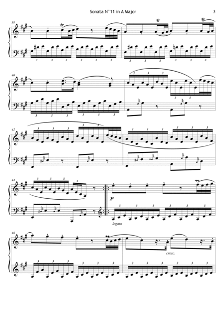 Piano Sonata N° 11 in A Major - K 331 Piano Method scores gallery preview page 4