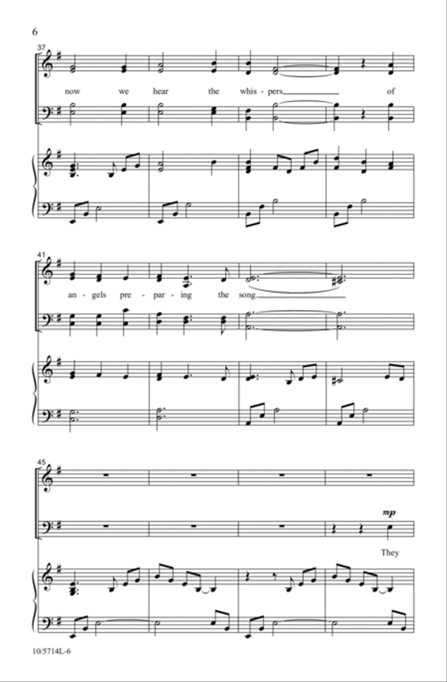 Angels Preparing the Song 4-Part scores gallery preview page 6