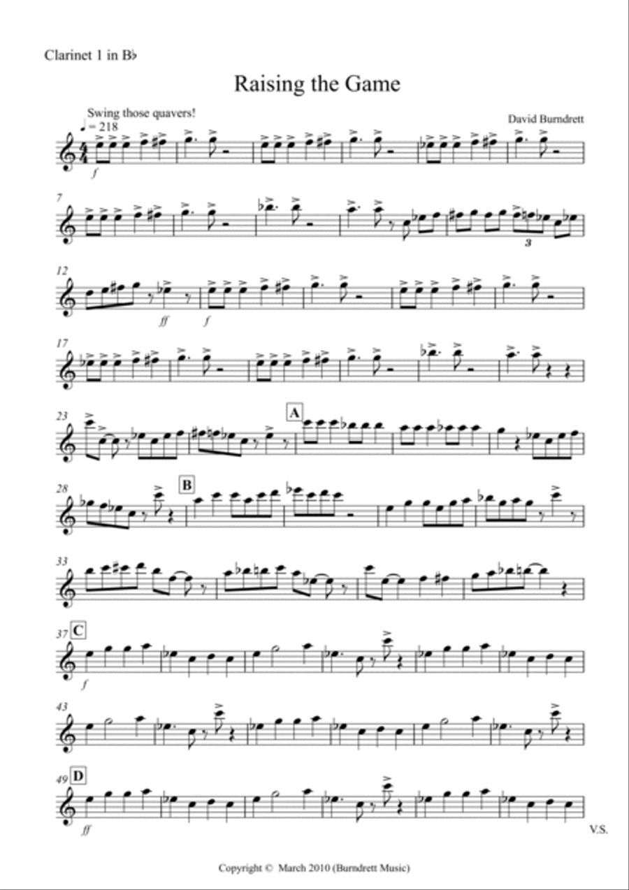 Raising the Game (jazzy style!) for Clarinet Trio Clarinet Trio scores gallery preview page 5
