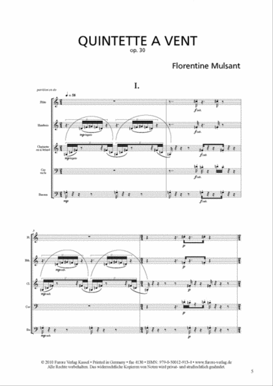 Quintette a vent Woodwind Quintet scores gallery preview page 2