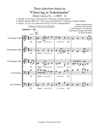 Three selections based on "Christ lag in Todesbanden" (Brass Quintet - 3 Trp, 2 Trb)