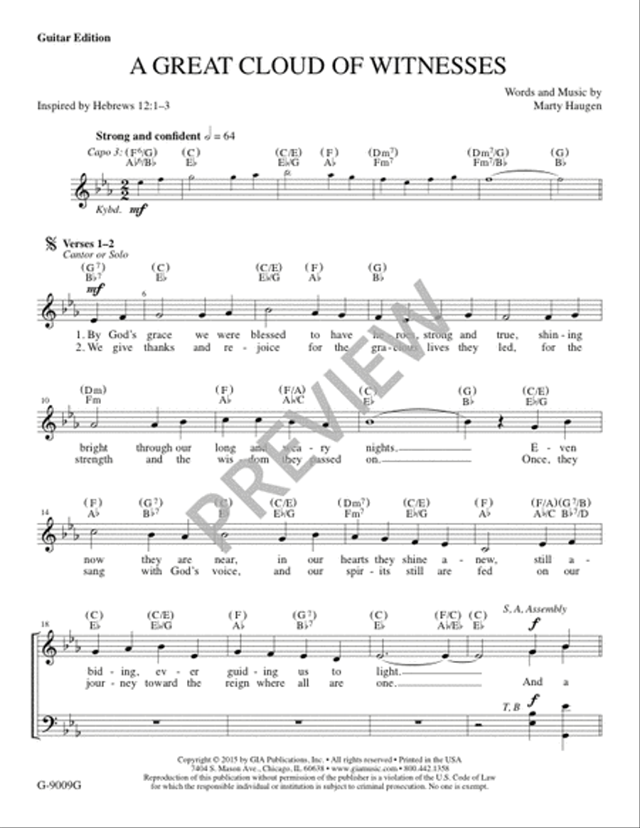 A Great Cloud of Witnesses - Guitar edition Guitar scores gallery preview page 2