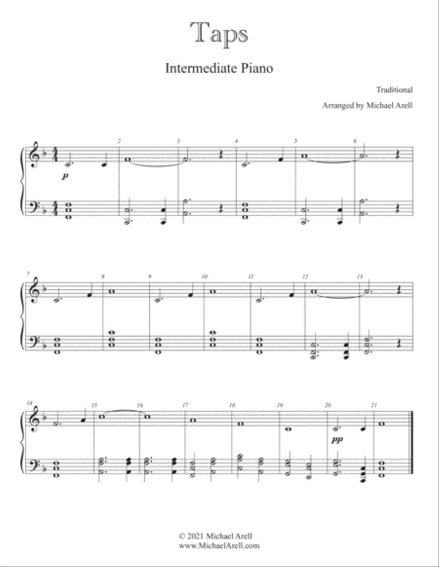 Taps- Intermediate Piano Piano Solo scores gallery preview page 2