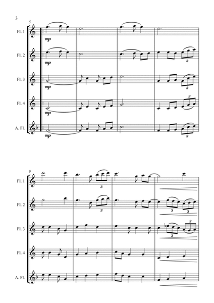 Silent Night - Jazz Carol for Flute Quartet image number null