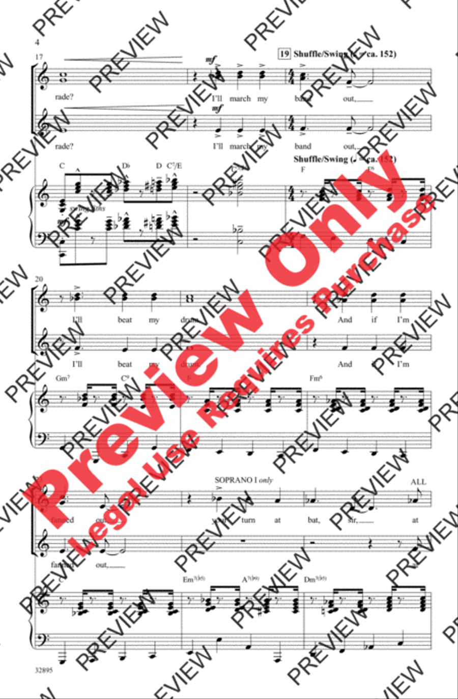 Don't Rain on My Parade Women's Choir scores gallery preview page 4