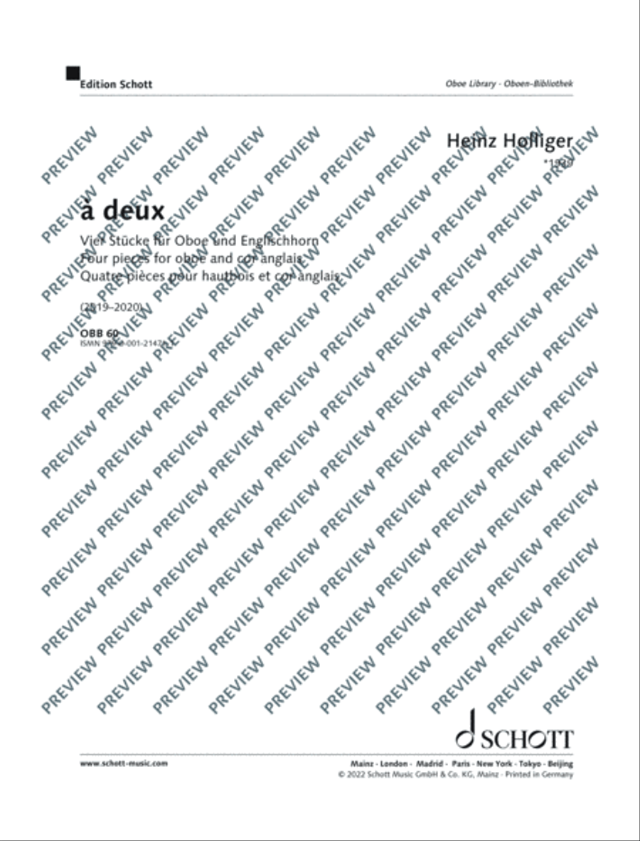 á deux English Horn scores gallery preview page 2
