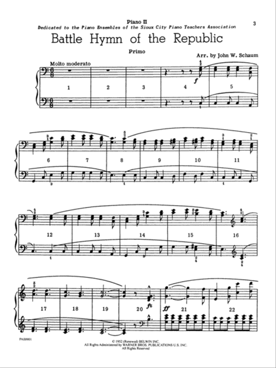 Battle Hymn of the Republic Small Ensemble scores gallery preview page 5