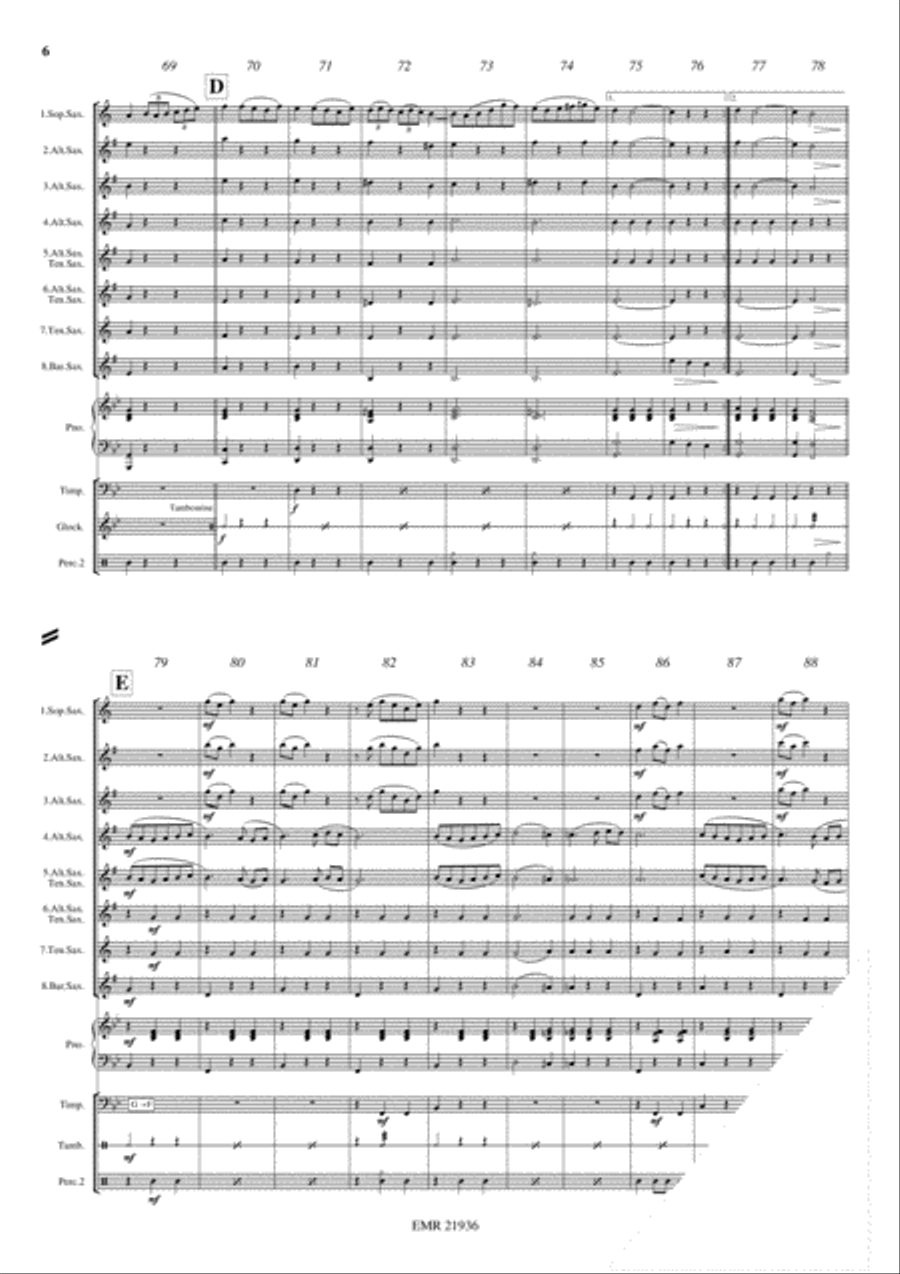 Montmartre Saxophone Ensemble scores gallery preview page 6