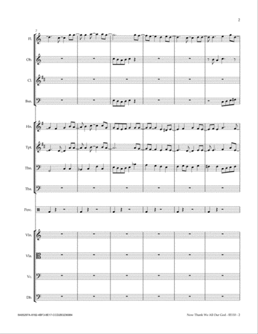 Now Thank We All Our God Full Orchestra scores gallery preview page 5