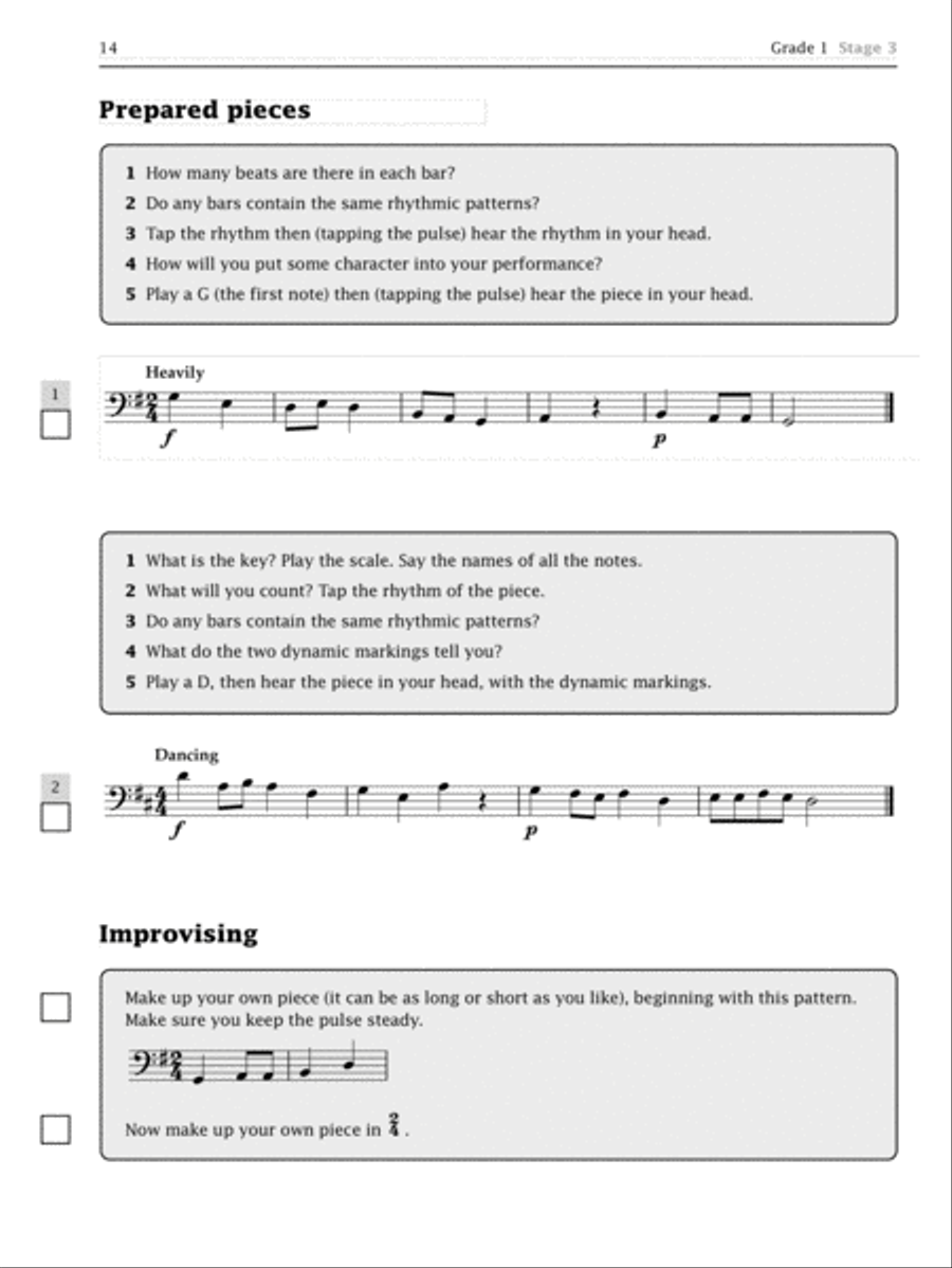 Improve Your Sight-reading! Cello, Grade 1-3 Cello scores gallery preview page 5