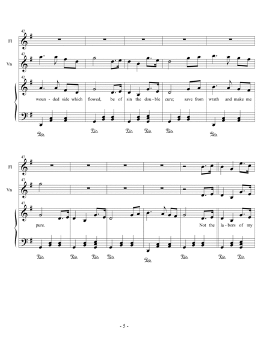 Easter Prelude for Piano, Flute and Violin Flute scores gallery preview page 5
