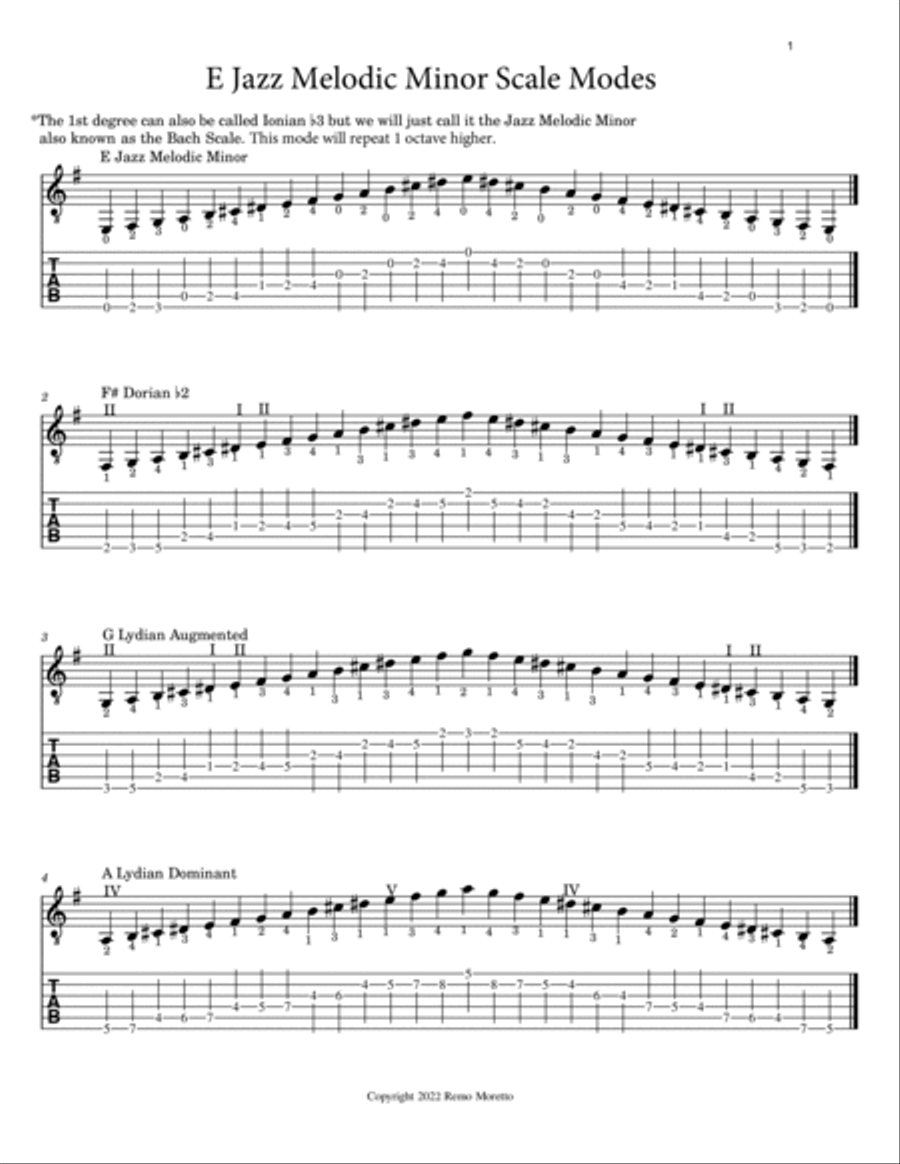 The Complete Book of Modes for Guitar Book 2 The Jazz Melodic Minor Scale Modes Electric Guitar scores gallery preview page 6