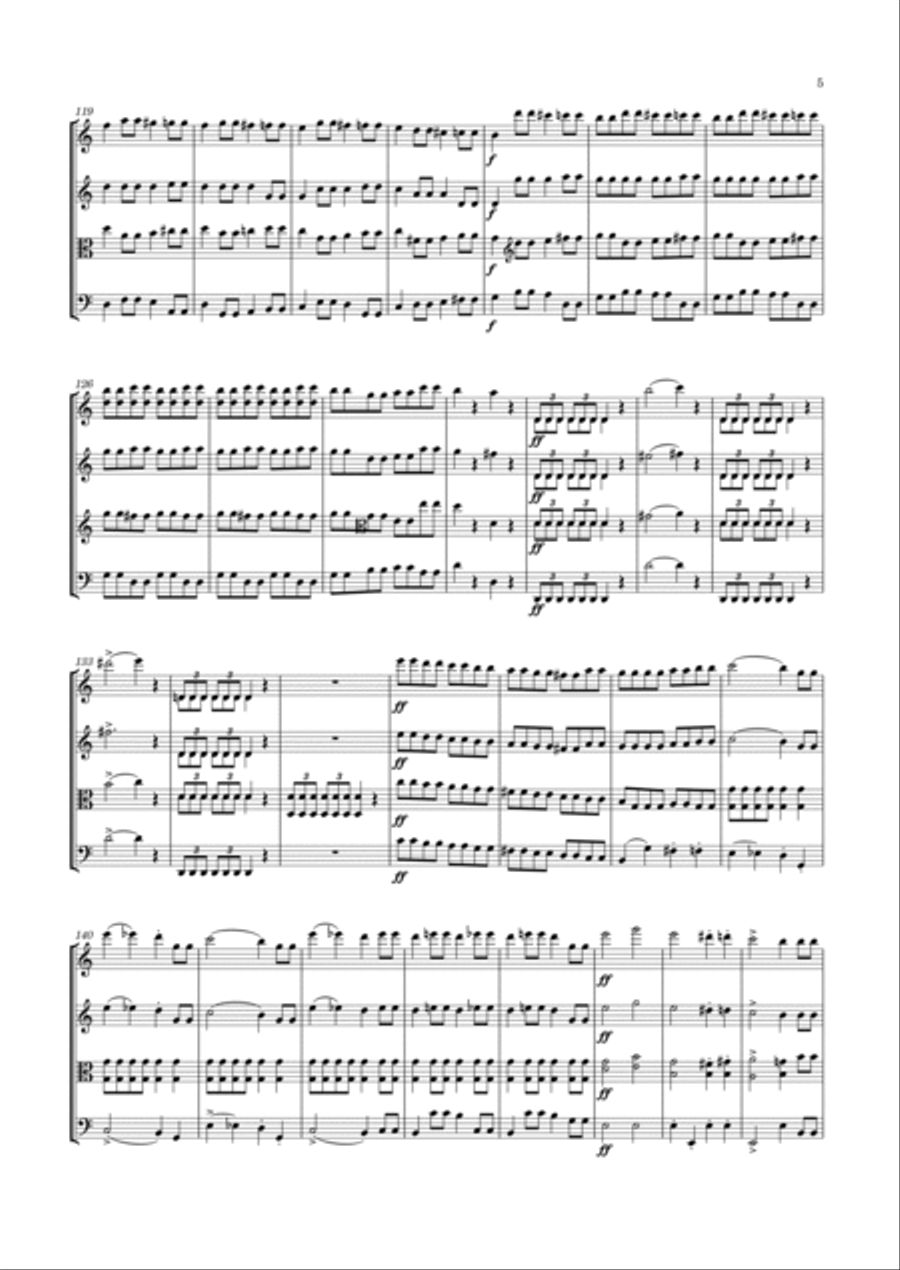 Schubert - String Quartet No.4 in C major, D.46 String Quartet scores gallery preview page 6