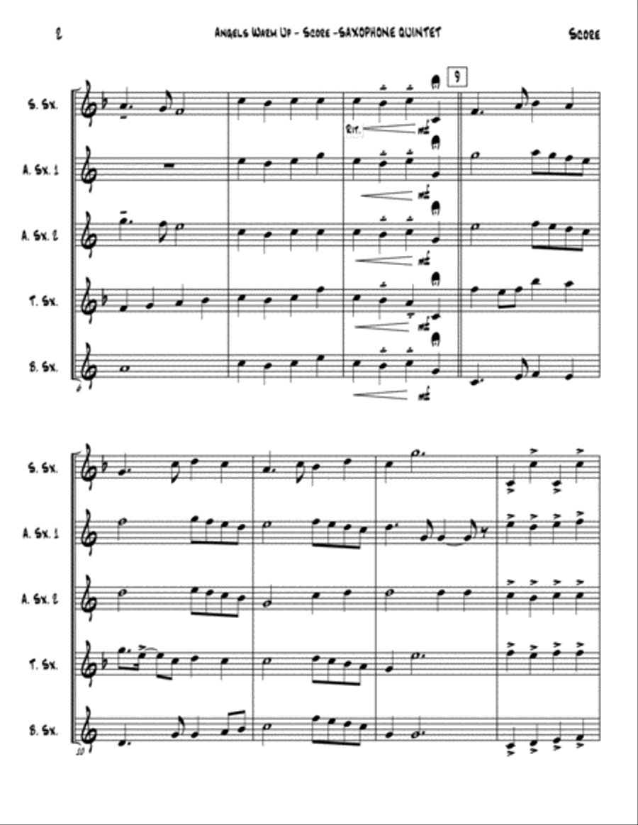 Angels Warm Up (Angels We Have Heard On High) Woodwind Quintet scores gallery preview page 3