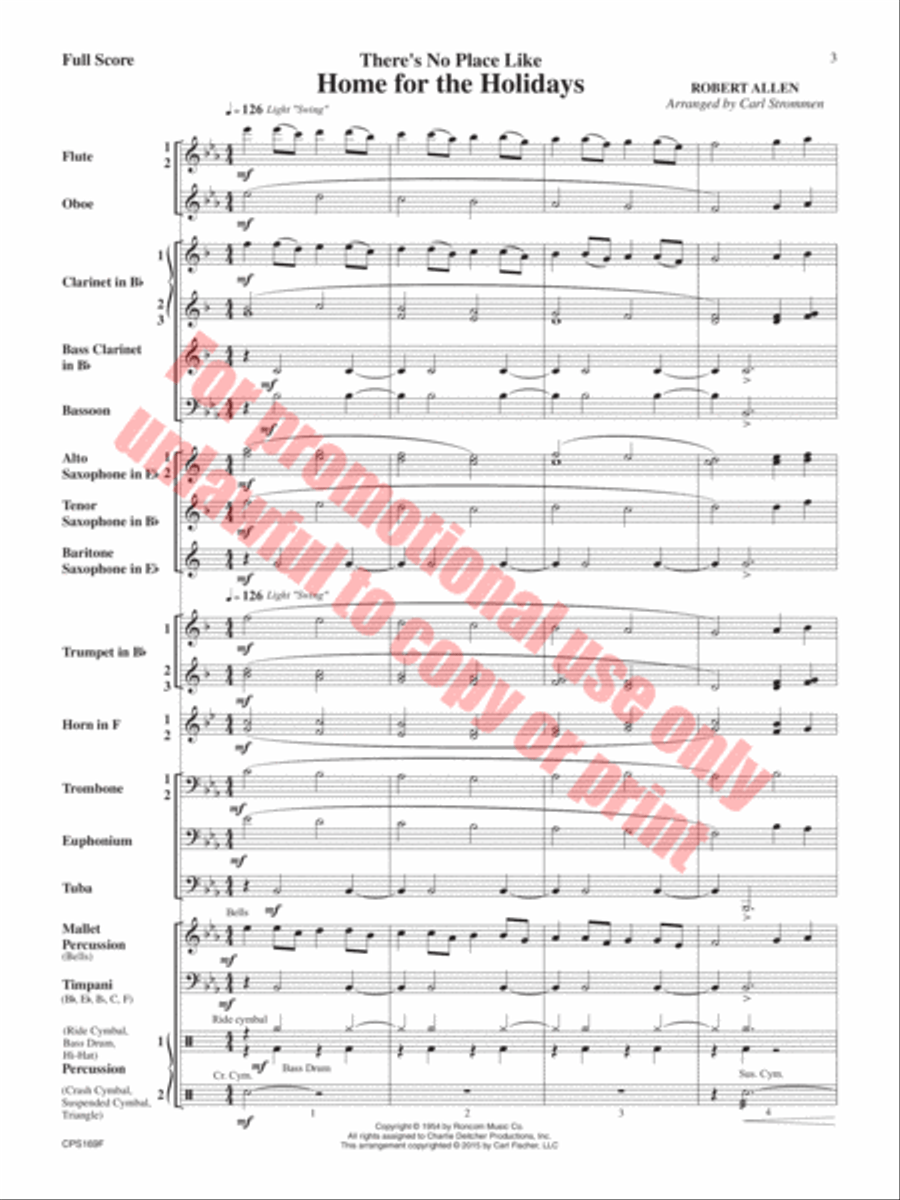 Home For the Holidays Home For the Holidays Concert Band scores gallery preview page 4