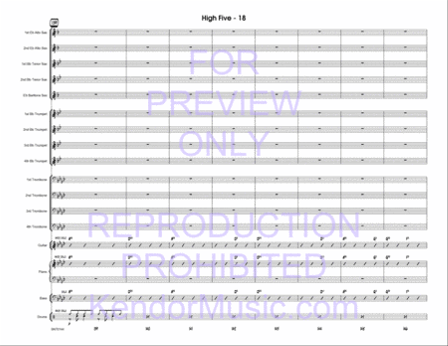 High Five (Full Score) High Five (Full Score) Jazz Ensemble scores gallery preview page 20