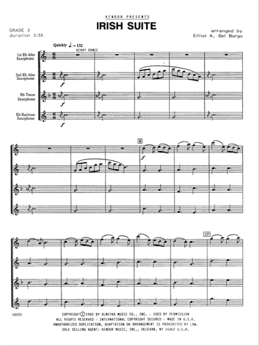 Irish Suite Saxophone Quartet scores gallery preview page 2