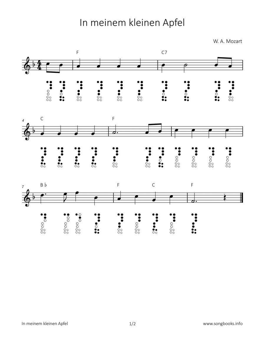 In meinem kleinen Apfel Chamber Music scores gallery preview page 1