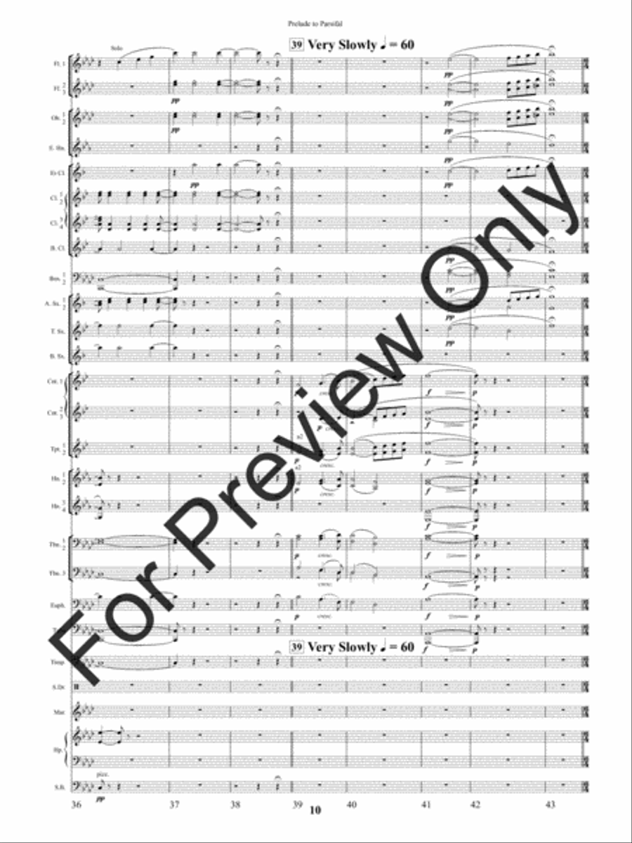 Prelude to Parsifal (Score) Concert Band scores gallery preview page 13