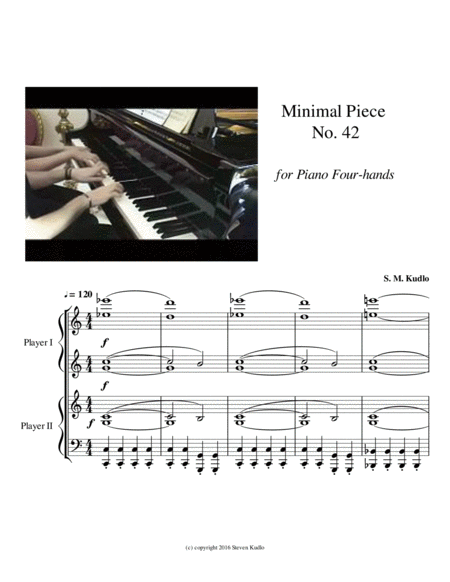 Minimal Piece No. 42 for Piano Four Hands image number null