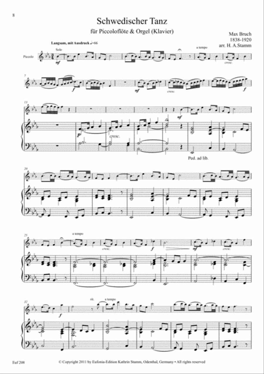 Organ Sound and Flute Magic for flute & organ Woodwind Duet scores gallery preview page 4