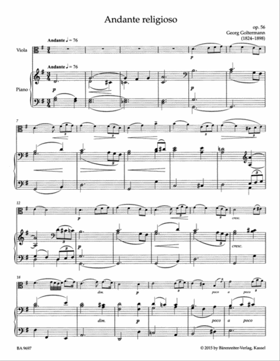 Concert Pieces for Viola and Piano Piano Accompaniment scores gallery preview page 2
