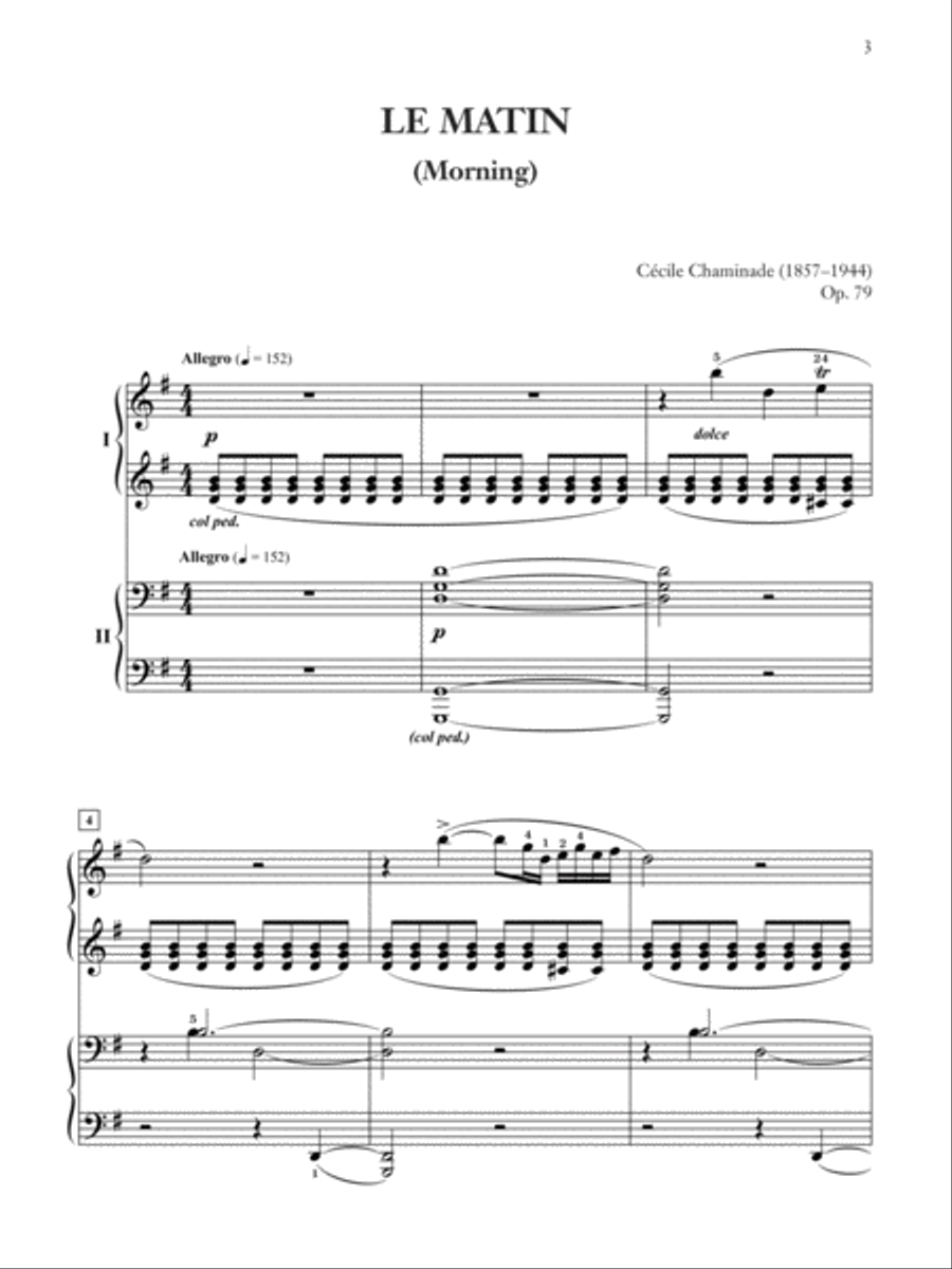 Le Matin and Le Soir (Morning and Evening), Op. 79a