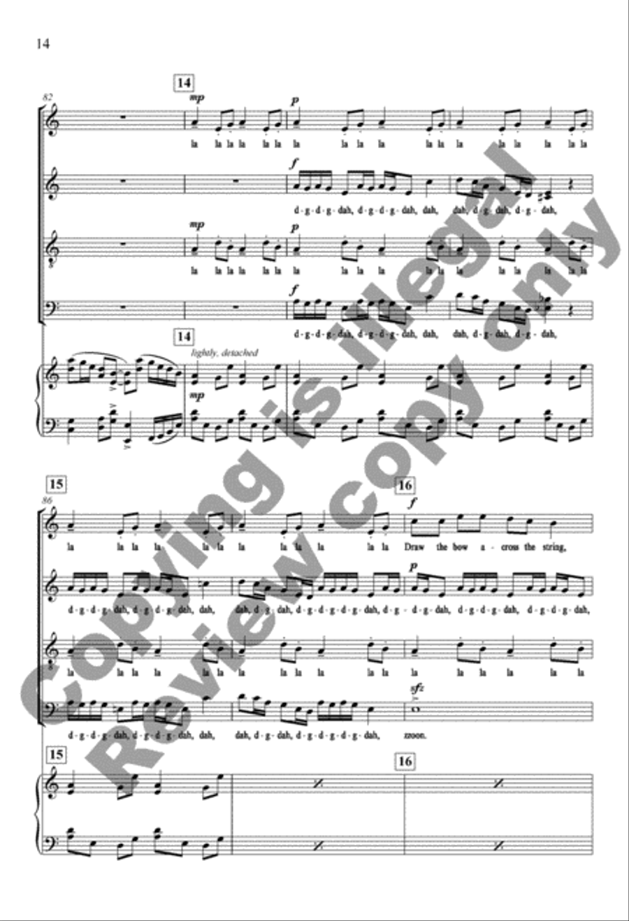 A Hoopla (Choral Score) 4-Part scores gallery preview page 14