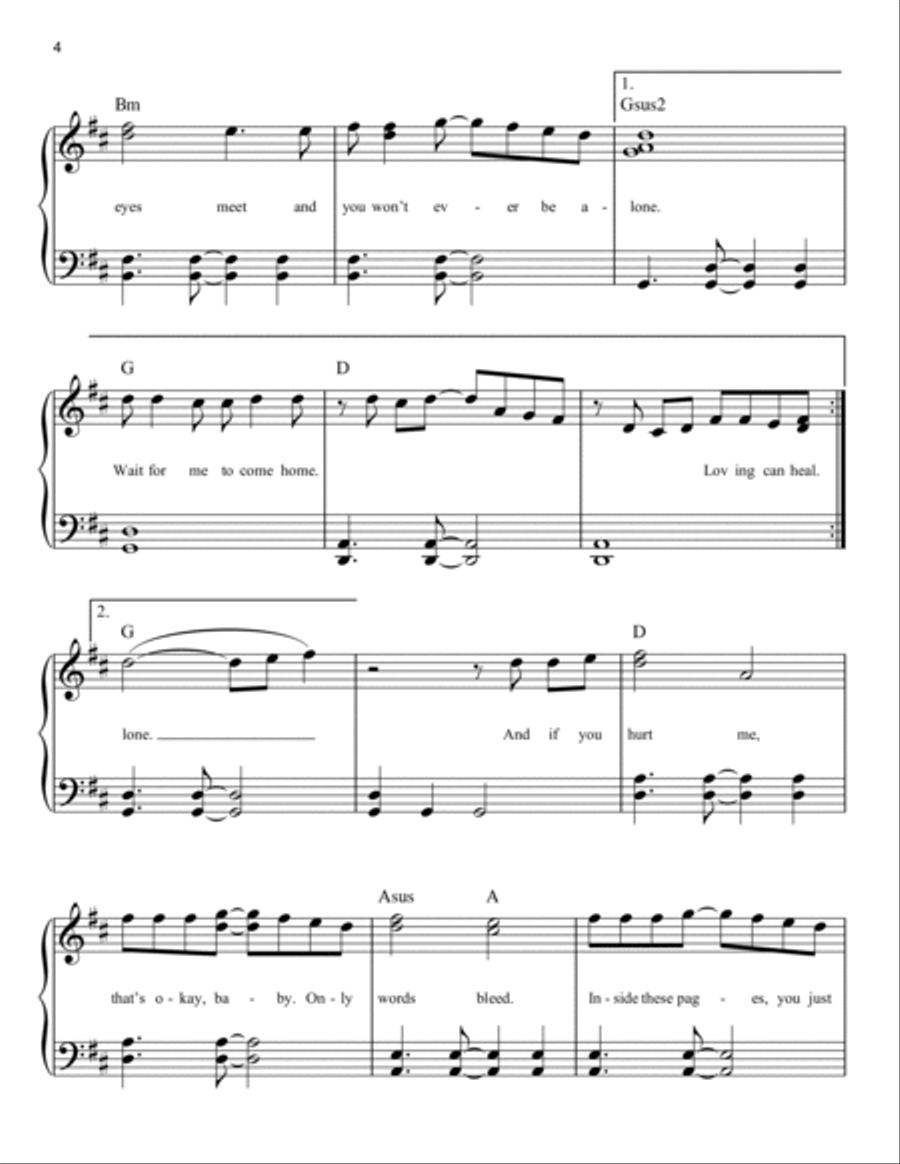 Photograph Photograph Easy Piano scores gallery preview page 4
