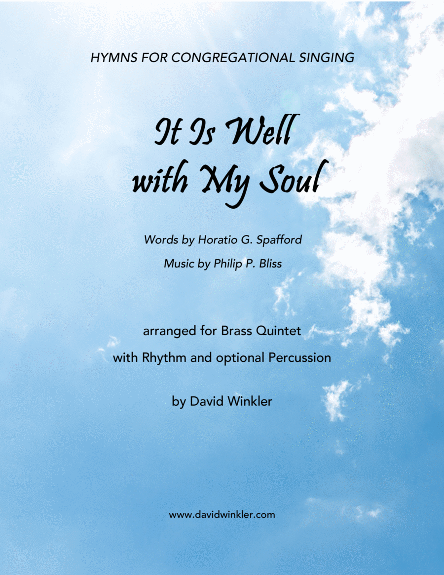 It Is Well With My Soul (hymn accompaniment) Brass Ensemble scores gallery preview page 1