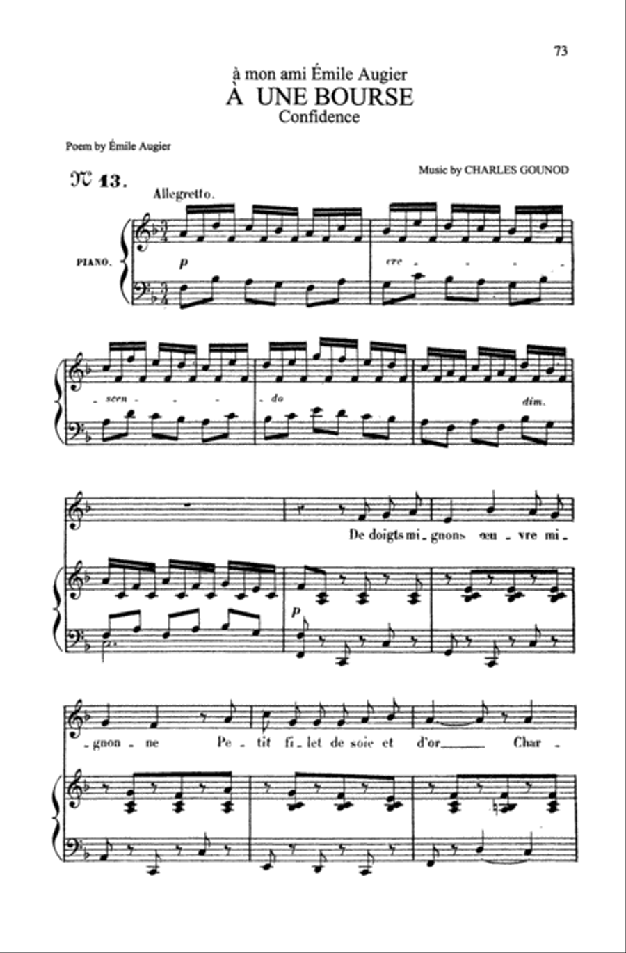 Gounod: Songs, Volume II, High Voice (French) High Voice scores gallery preview page 1