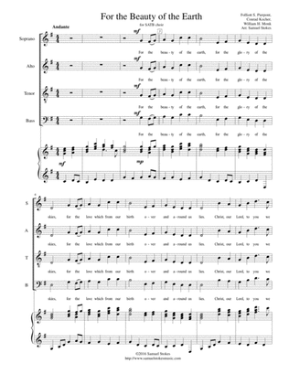 For the Beauty of the Earth - SATB choir with piano accompaniment