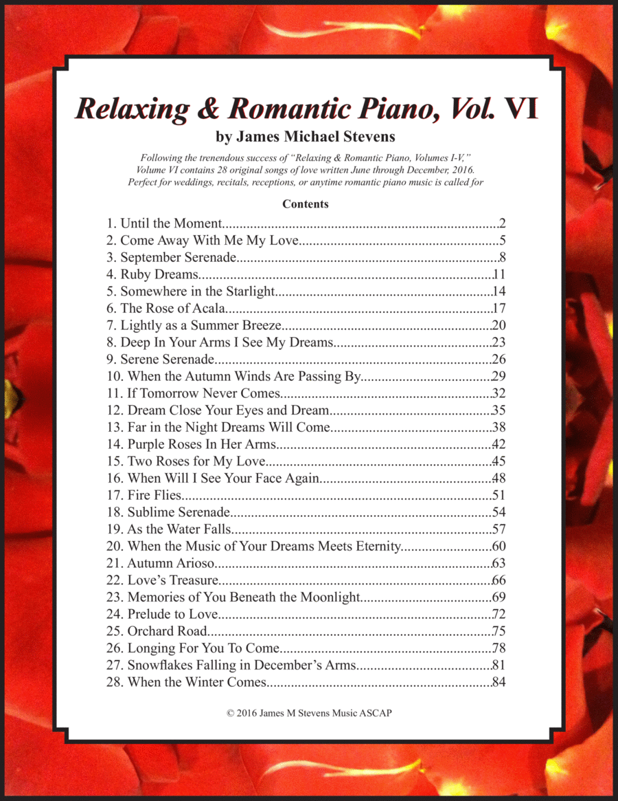 Relaxing & Romantic Piano, Vol. VI Piano Solo scores gallery preview page 1
