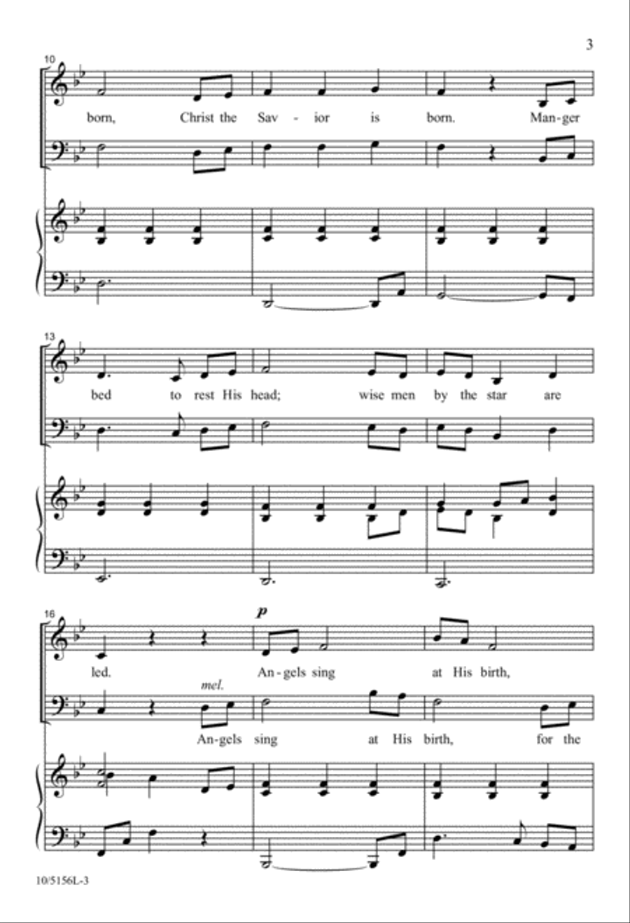 Christ is Born Christ is Born 4-Part scores gallery preview page 3