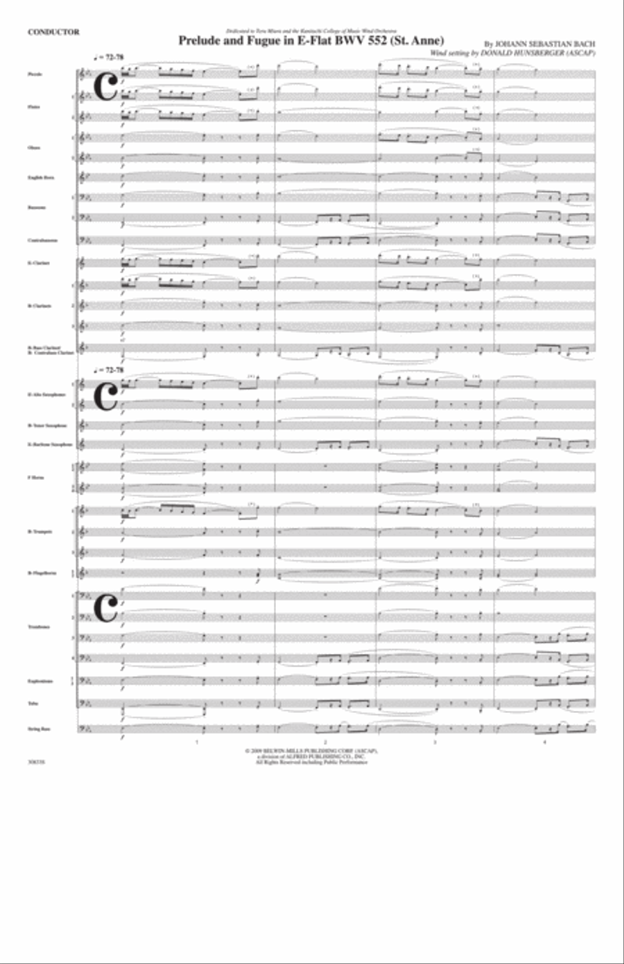 Prelude and Fugue in E-flat BWV 552 (St. Anne) Concert Band scores gallery preview page 2
