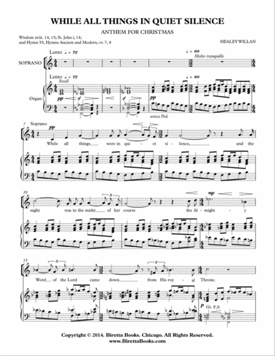 While All Things Were In Quiet Silence 4-Part scores gallery preview page 2