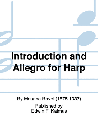 Book cover for Introduction and Allegro for Harp