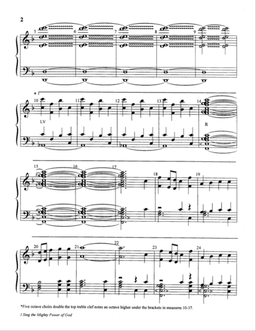 I Sing the Mighty Power of God 5-Octaves scores gallery preview page 2