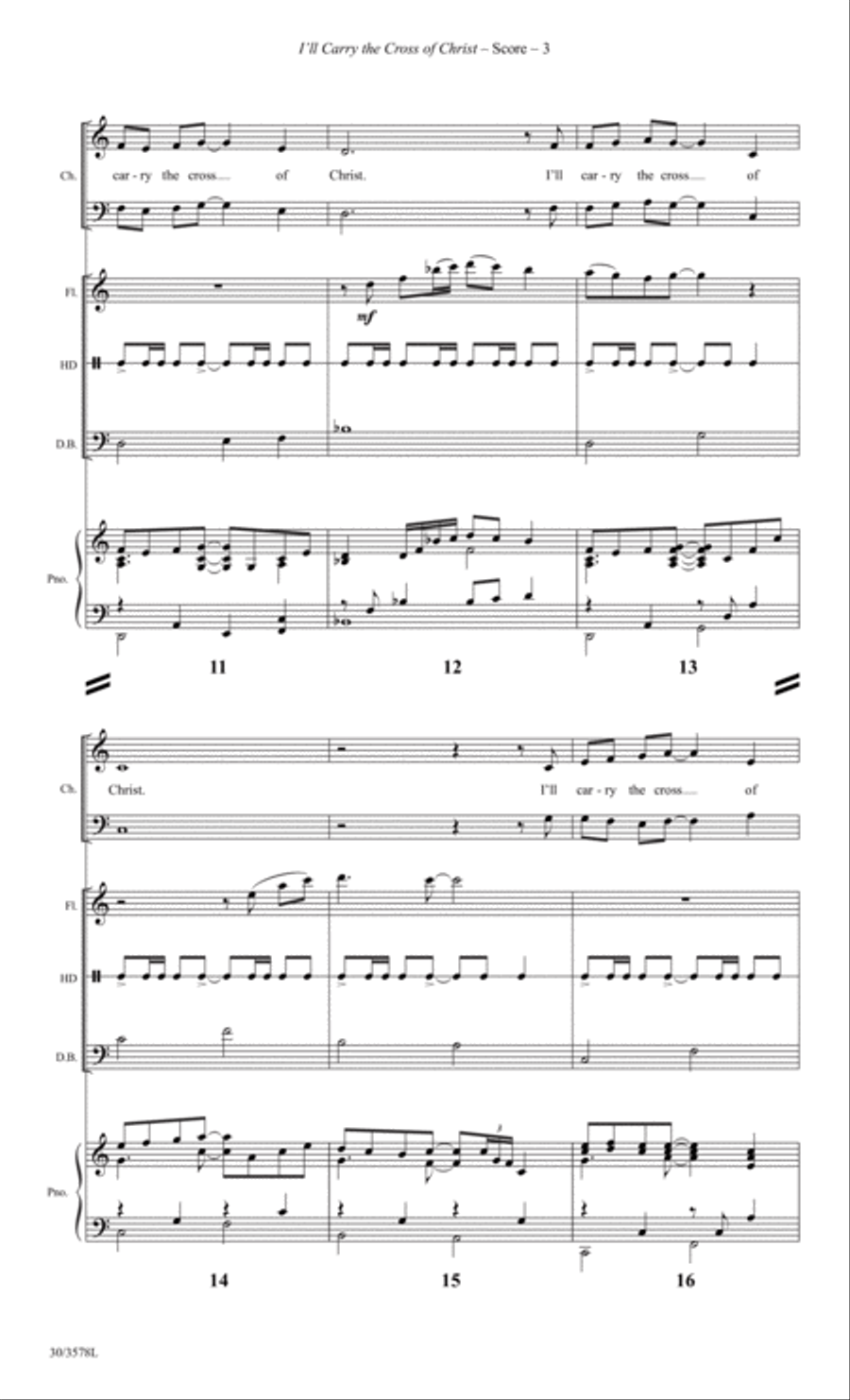 I'll Carry the Cross of Christ - Instrumental Ensemble Score and Parts Choir scores gallery preview page 5