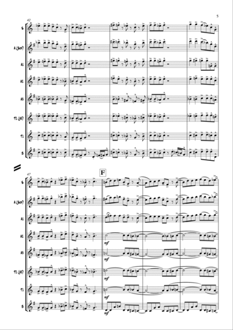 Watermelon Man Watermelon Man Woodwind Ensemble scores gallery preview page 5